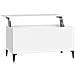 Tavolino Da Salotto Bianco 90x44,5x45 Cm In Legno Multistrato - Foto miniatura 1