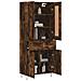 Credenza Rovere Fumo 69,5x34x180 Cm In Legno Multistrato - Foto miniatura 3