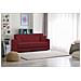 Divano Letto Pinto, Divano Letto Contenitore Lineare A 3 Posti, Sofà Da Soggiorno In Tessuto Imbottito Con Apertura Click-clack, 212x80h87 Cm, Rosso - Foto miniatura 1