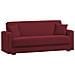 Divano Letto Pinto, Divano Letto Contenitore Lineare A 3 Posti, Sofà Da Soggiorno In Tessuto Imbottito Con Apertura Click-clack, 212x80h87 Cm, Rosso - Foto miniatura 2