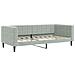 Divano Letto Con Materasso Grigio Chiaro 90x190 Cm In Velluto - Foto miniatura 8