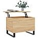 Tavolino Salotto Rovere Sonoma 60x44,5x45 Cm Legno Multistrato - Foto miniatura 3