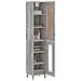 Credenza Grigio Sonoma 34,5x34x180 Cm In Legno Multistrato - Foto miniatura 3