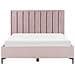 Letto Matrimoniale Con Contenitore Velluto Rosa 180 X 200 Cm Sezanne - Foto miniatura 3