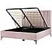 Letto Matrimoniale Con Contenitore Velluto Rosa 180 X 200 Cm Sezanne - Foto miniatura 5