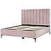 Letto Matrimoniale Con Contenitore Velluto Rosa 180 X 200 Cm Sezanne - Foto miniatura 7