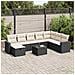 Set Divani da Giardino 9 pz con Cuscini Nero in Polyrattan - Foto miniatura 9