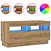 Mobile Tv Con Luci Led Artigianale 80x35x40cm Legno Multistrato - Foto miniatura 2