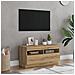 Mobile Tv Con Luci Led Artigianale 80x35x40cm Legno Multistrato - Foto miniatura 3