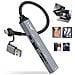 Hub Usb-c E Usb Con Usb-c + Usb 2.0 + 3.0 Lettore Di Schede Sd E Tf, Nero - Foto miniatura 2