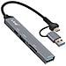 Hub Usb-c E Usb Con Usb-c + Usb 2.0 + 3.0 Lettore Di Schede Sd E Tf, Nero - Foto miniatura 1