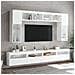 Set Mobili TV a Muro 8 pz con Luci LED Bianco - Foto miniatura 7