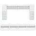 Set Mobili TV a Muro 8 pz con Luci LED Bianco - Foto miniatura 9