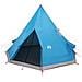 Tenda da Campeggio Tipi per 4 Persone Blu Impermeabile - Foto miniatura 4