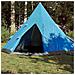 Tenda da Campeggio Tipi per 4 Persone Blu Impermeabile - Foto miniatura 2