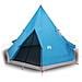 Tenda da Campeggio Tipi per 4 Persone Blu Impermeabile - Foto miniatura 1