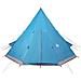Tenda da Campeggio Tipi per 4 Persone Blu Impermeabile - Foto miniatura 6