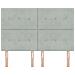 Testiera  Button Tufted Grigio Chiaro 160 cm Velluto - Foto miniatura 4