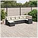 Set Divani da Giardino con Cuscini 7pz Nero Polyrattan - Foto miniatura 2