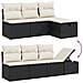 Set Divani da Giardino con Cuscini 7pz Nero Polyrattan - Foto miniatura 3