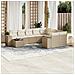 Set Divano da Giardino 10 pz con Cuscini Beige in Polyrattan - Foto miniatura 2