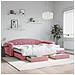 Divano Letto Estraibile con Cassetti Rosa 90x200 cm Velluto - Foto miniatura 2