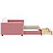Divano Letto Estraibile con Cassetti Rosa 90x200 cm Velluto - Foto miniatura 4