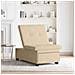 Divano letto Crema 67 x 194 x 82 cm Tessuto in microfibra - Foto miniatura 3