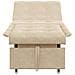 Divano letto Crema 67 x 194 x 82 cm Tessuto in microfibra - Foto miniatura 5