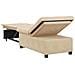 Divano letto Crema 67 x 194 x 82 cm Tessuto in microfibra - Foto miniatura 7