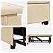 Divano letto Crema 67 x 194 x 82 cm Tessuto in microfibra - Foto miniatura 8