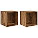Mobile TV 2 pcs Marrone 37 x 35 x 37 cm Legno multistrato - Foto miniatura 1