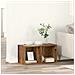 Mobile TV 2 pcs Marrone 37 x 35 x 37 cm Legno multistrato - Foto miniatura 2