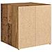 Mobile TV 2 pcs Marrone 37 x 35 x 37 cm Legno multistrato - Foto miniatura 8