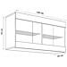 Komodee Tivoli Horizontal 100 Vetrina Sospesa, Bianco/bianco, Senza Led, Larghezza 100 Cm X Altezza 50 Cm X Profondità 29 Cm, Per Soggiorno, Sala Da Pranzo - Foto miniatura 2