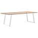 Gambe per tavolo da pranzo a forma di U 2 pz bianche 70x(72-73) cm in acciaio - Foto miniatura 8