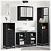 Set di mobili per il bagno 4 pcs Rovere Nero Legno multistrato - Foto miniatura 2