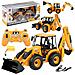 Auto telecomandata RC Escavatore JCB Veicolo Metallo Giallo - Foto miniatura 3