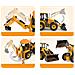 Auto telecomandata RC Escavatore JCB Veicolo Metallo Giallo - Foto miniatura 4