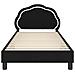 Struttura letto bambini con testata Nero 90 x 190 cm Velluto - Foto miniatura 5