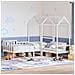 Set Dormeuse e Panca con Tetto Bianco 80x200cm Massello Pino - Foto miniatura 2