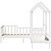 Set Dormeuse e Panca con Tetto Bianco 80x200cm Massello Pino - Foto miniatura 8