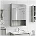 Mobiletto per specchio da bagno Grigio Sonoma 50 x 14,5 x 70 cm - Foto miniatura 2