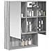 Mobiletto per specchio da bagno Grigio Sonoma 50 x 14,5 x 70 cm - Foto miniatura 3