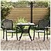 Set di Tavolo da Giardino 3 pcs Nero Alluminio pressofuso - Foto miniatura 2
