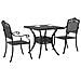 Set di Tavolo da Giardino 3 pcs Nero Alluminio pressofuso - Foto miniatura 3