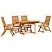 Set da Pranzo per Giardino 5 pcs Marrone - Foto miniatura 1