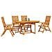 Set da Pranzo per Giardino 5 pcs Marrone - Foto miniatura 3