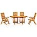 Set da Pranzo per Giardino 5 pcs Marrone - Foto miniatura 7