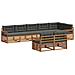 Set di divani da esterno con cuscino 8 pcs Naturale e Antracite - Foto miniatura 1